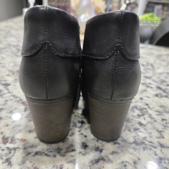 Cloudsteppers by Clarks Black Suede Fold-Over Ankle Boots - Picture 3 of 6